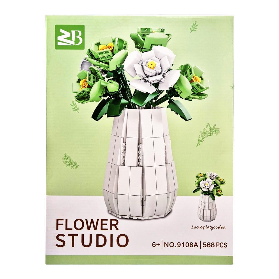 Конструктор дитячий Квіти Lacroplatycodon Flower Studio 9108A ​​568 деталей (RLT50821)