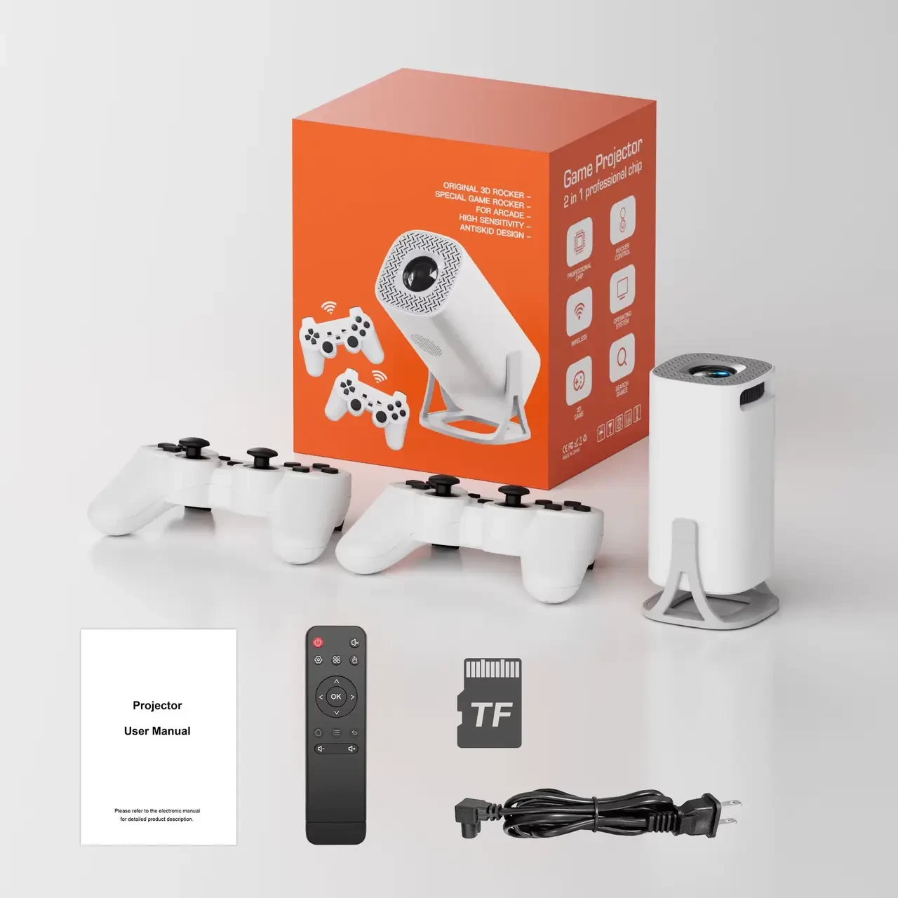 Проектор мини s40max с играми и джойстиками на базе Android для домашнего кинотеатра (MLD_V1056)