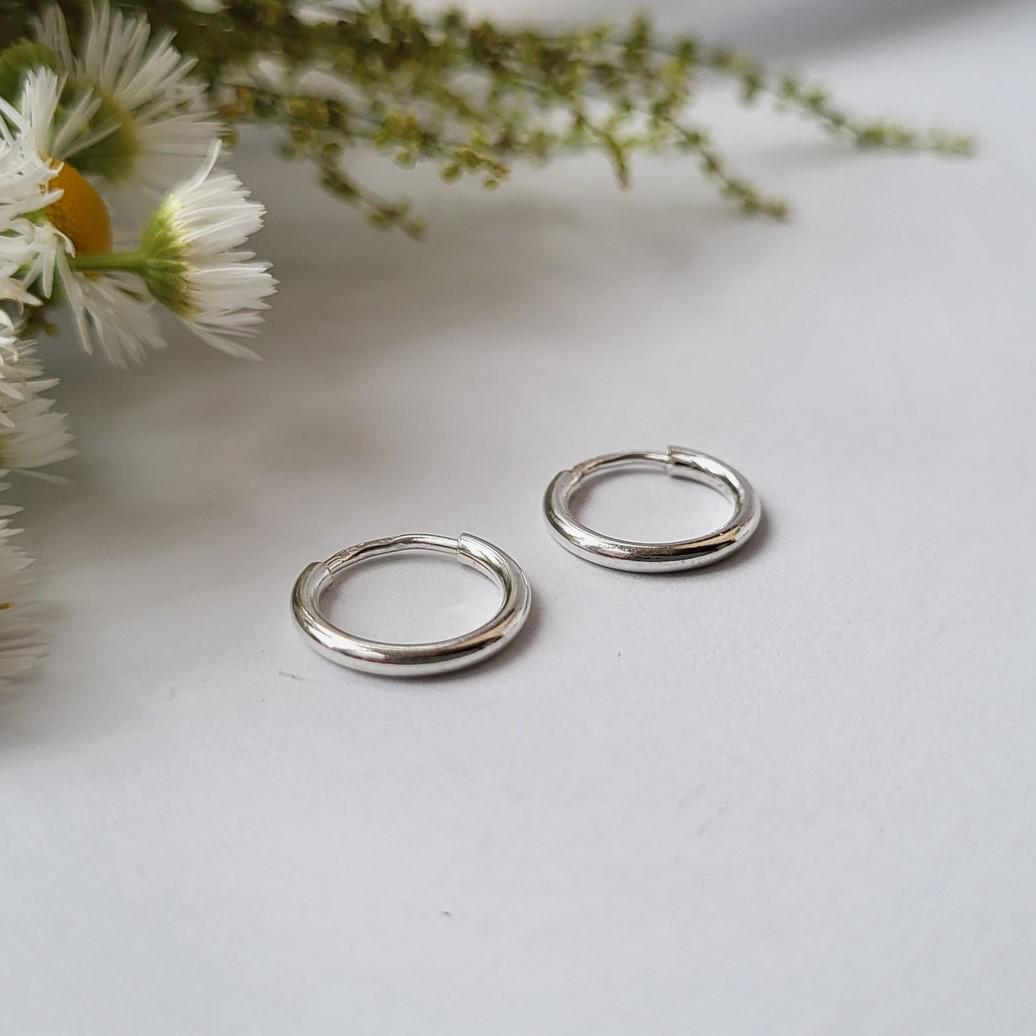 Сережка Конго из серебра 10 мм 925 проба 0,60 г (2105/8)