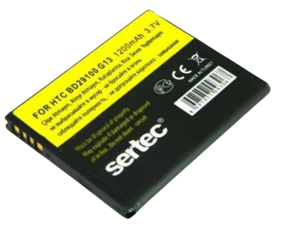 Аккумуляторная батарея Sertec для BD29100 для HTC HD3/HD7/WIldfire S/G13/T9292/Marwel 1200 mAh (000020796)