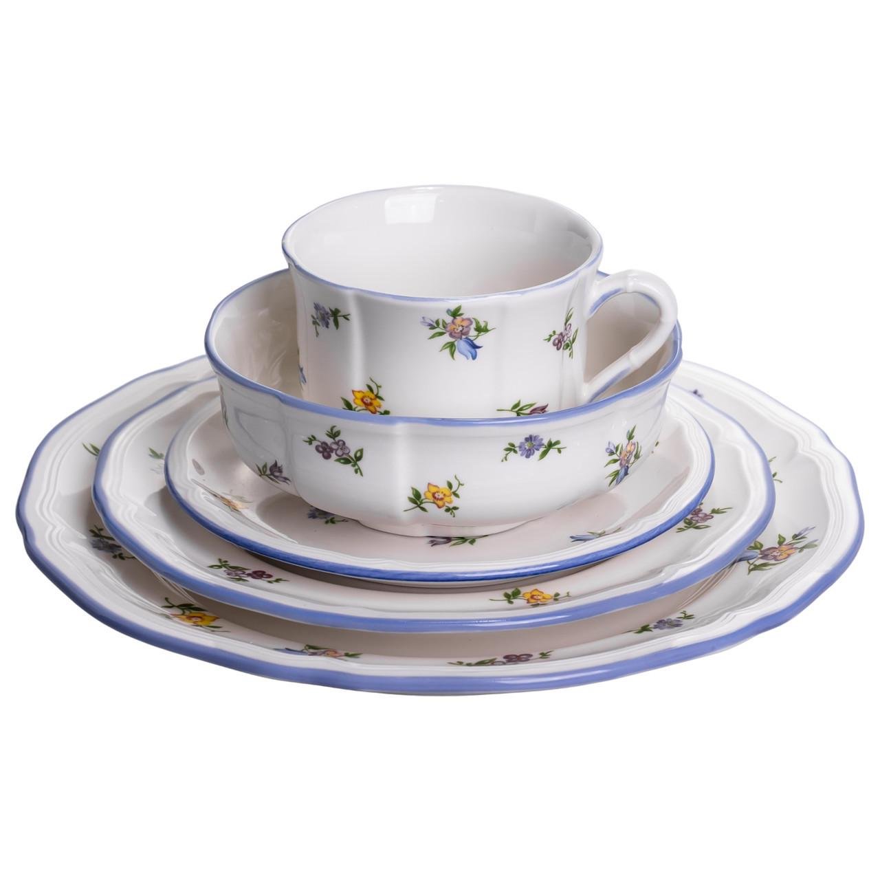 Столовый набор посуды тарелок и чашек Retro Floral 32 предметы на 6 персон фарфоровый обеденный (YY78-9A) - фото 6 Столовый набор посуды тарелок и чашек Retro Floral 32 предметы на 6 персон фарфоровый обеденный (YY78-9A) - фото 6