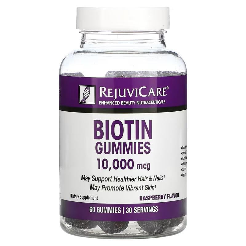 Биотин Rejuvicare Biotin Gummies 10,000 mcg Raspberry 60 gummies Биотин Rejuvicare Biotin Gummies 10,000 mcg Raspberry 60 gummies