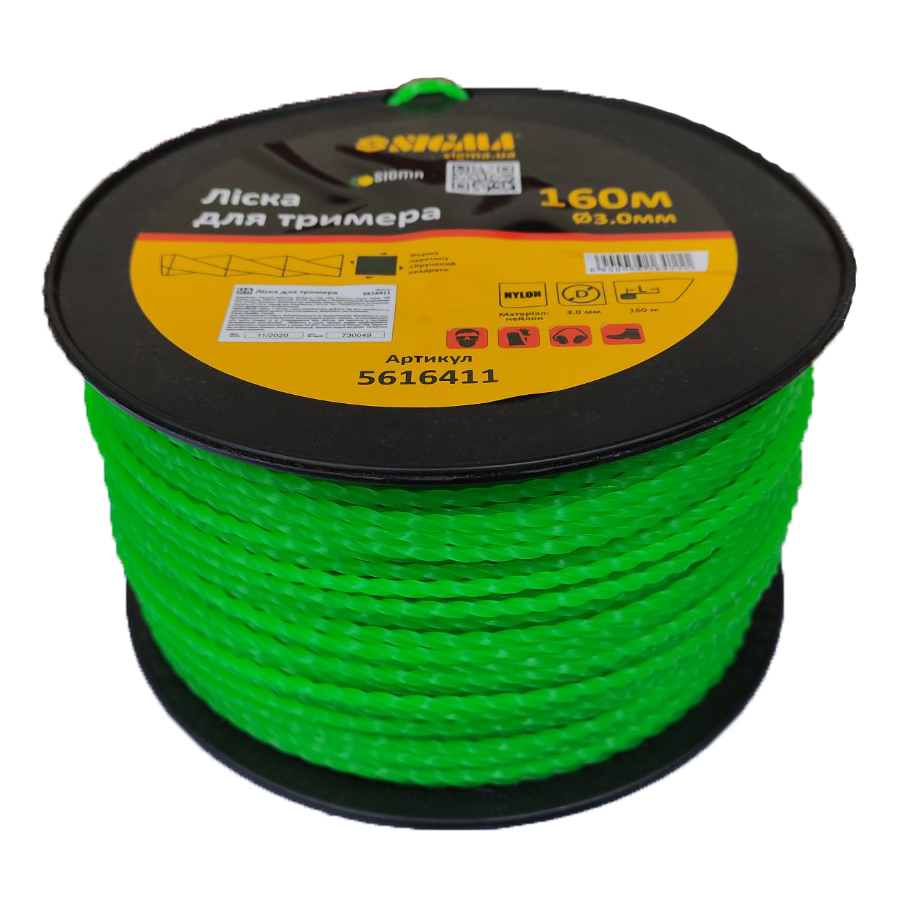 Леска для триммера 3,0 мм 160 м крученая Sigma (5616411) Леска для триммера 3,0 мм 160 м крученая Sigma (5616411)