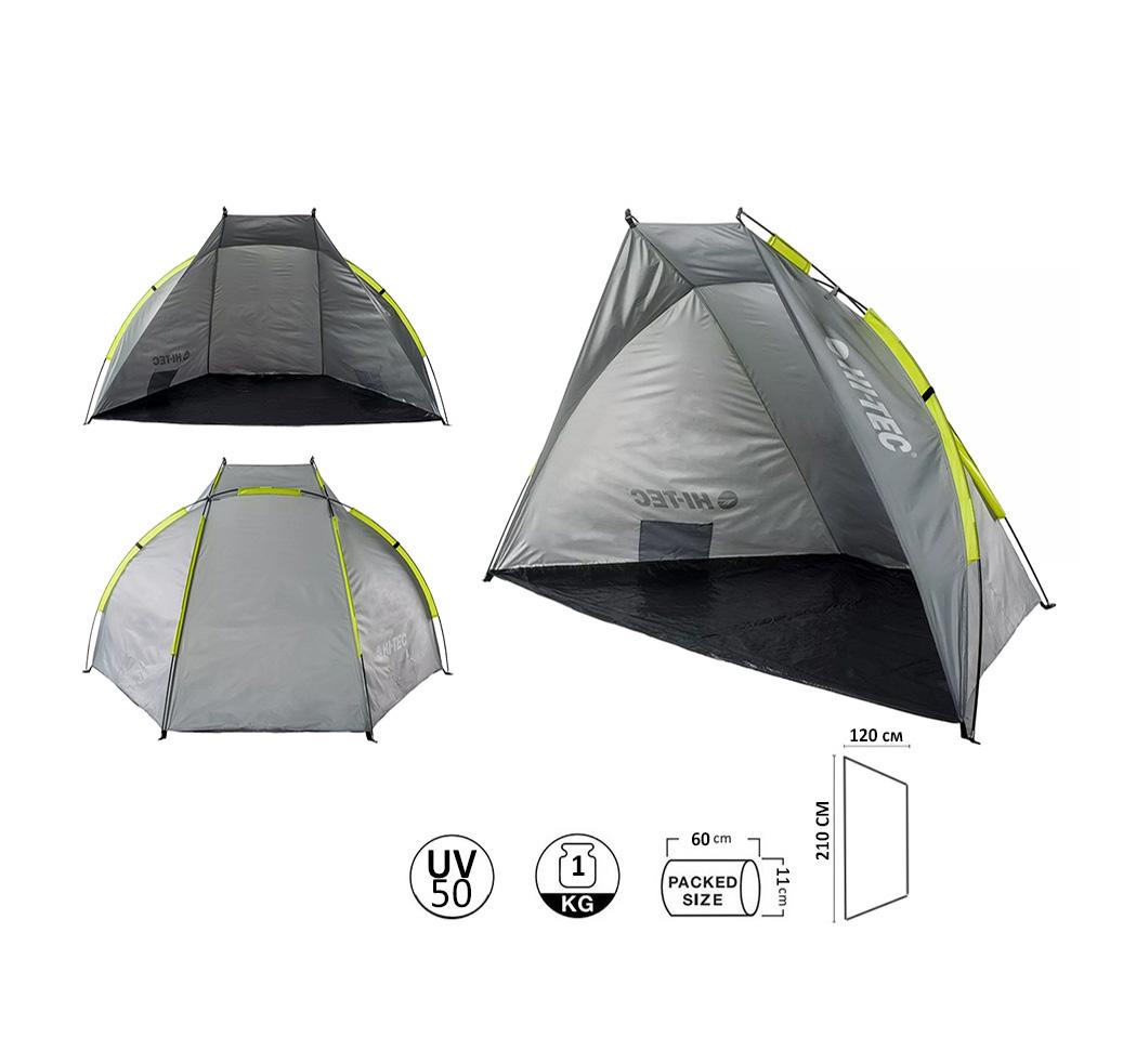 Палатка открытая Hi-Tec Bishelter 210x120 cм Light-Grey/Lime (HT-BSR-LG) - фото 4