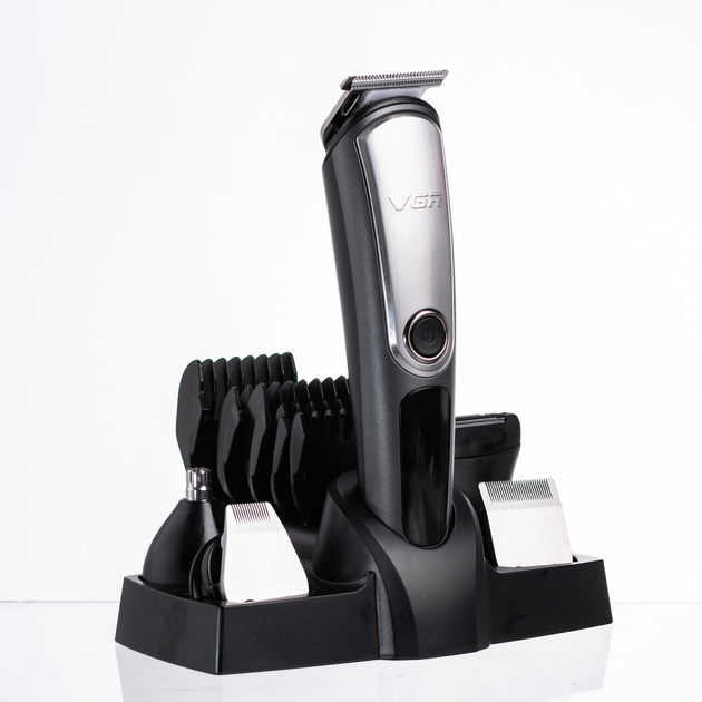 Машинка акумуляторна VGR V-105 для стрижки бороди/волосся/носа 5в1 акумуляторна (0004)