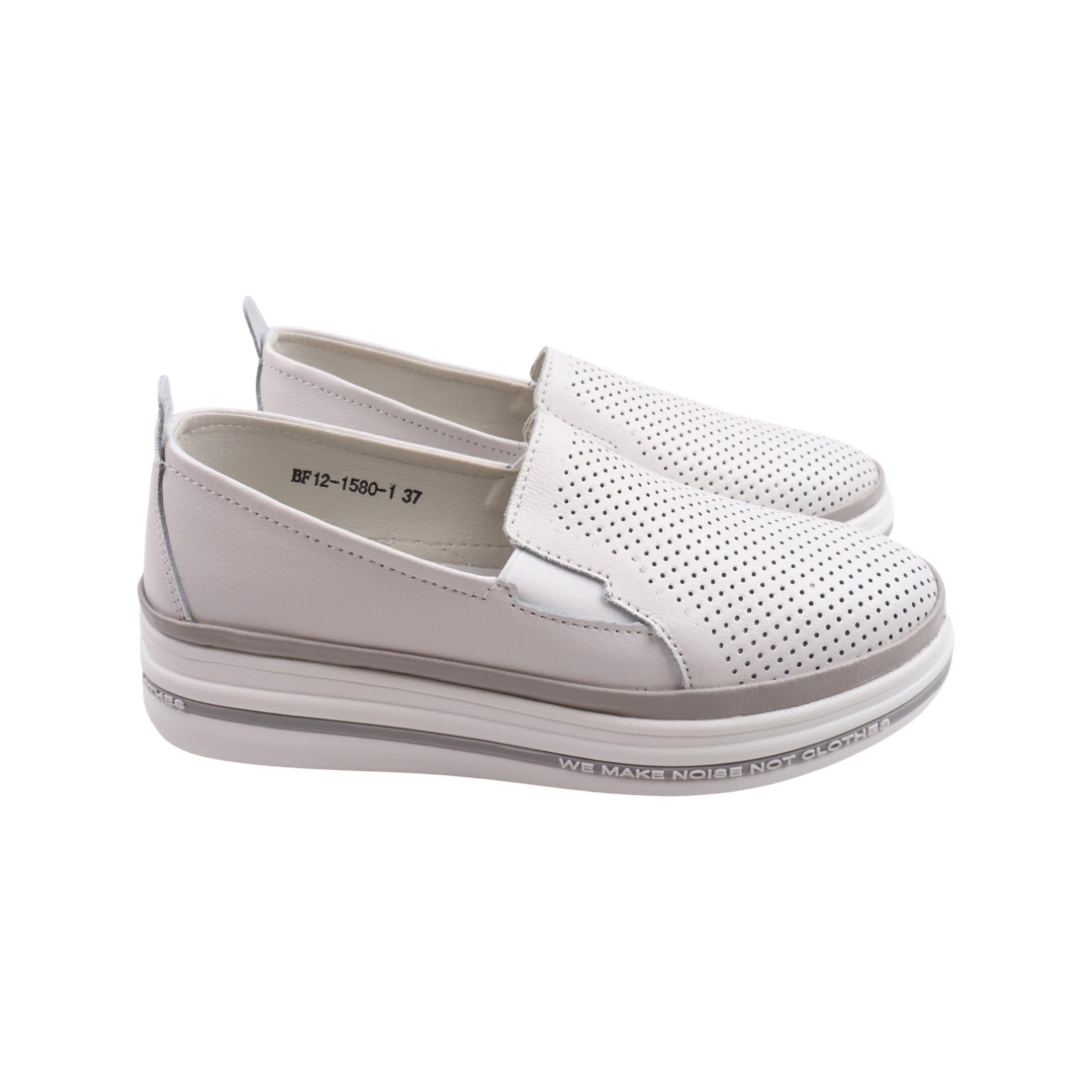 Туфли женские Li Fexpert из кожи р. 37 Белый (1135-23LTCP)