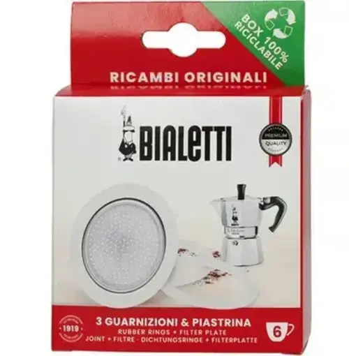 Набор для гейзерных кофеварок Bialetti 3 уплотнителя и сито (990800034/NP)