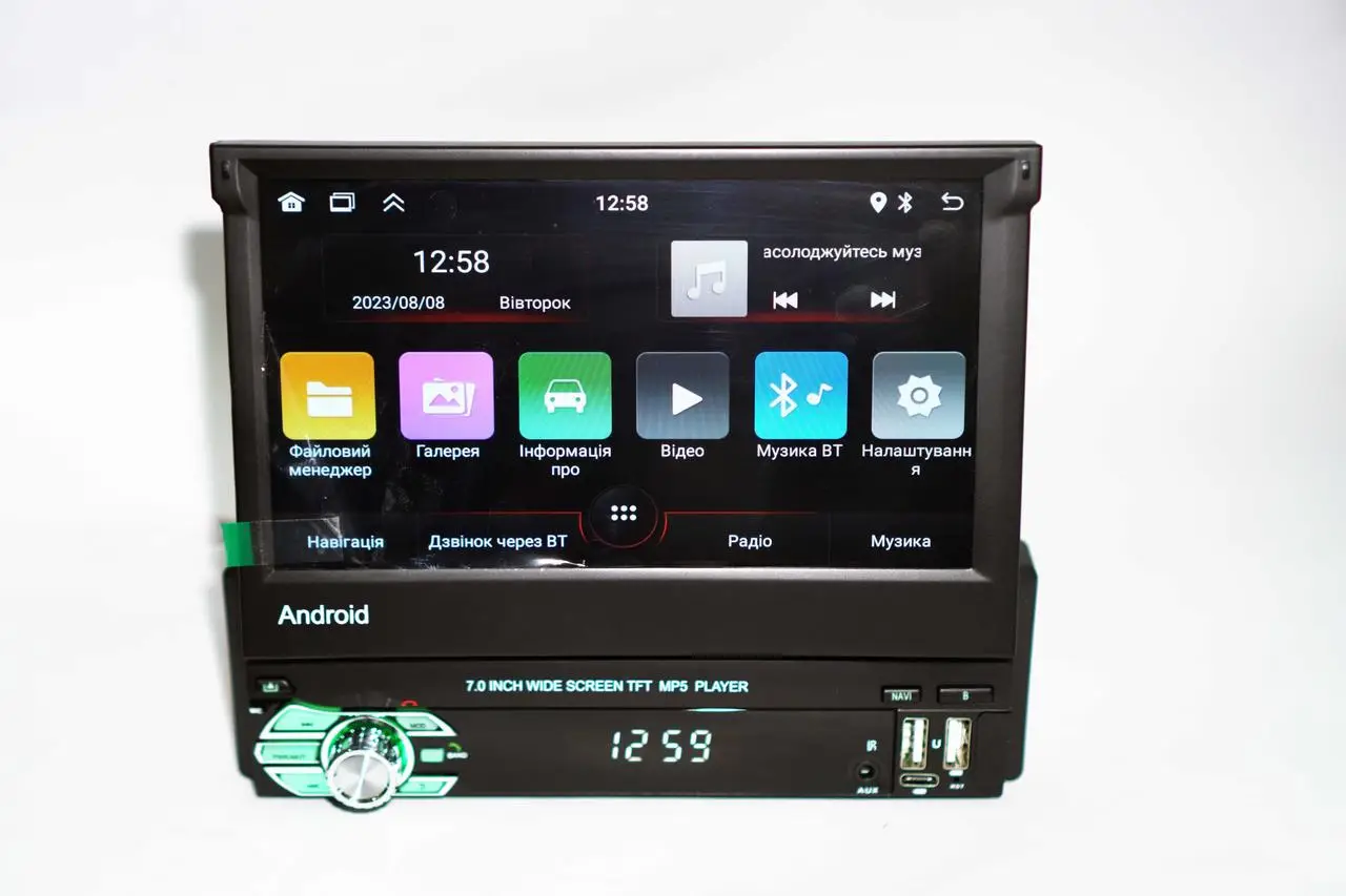 Автомагнитола 1din сенсор 7" GPS WiFi Вluetooth Android 4 Ядра (13842854) - фото 6