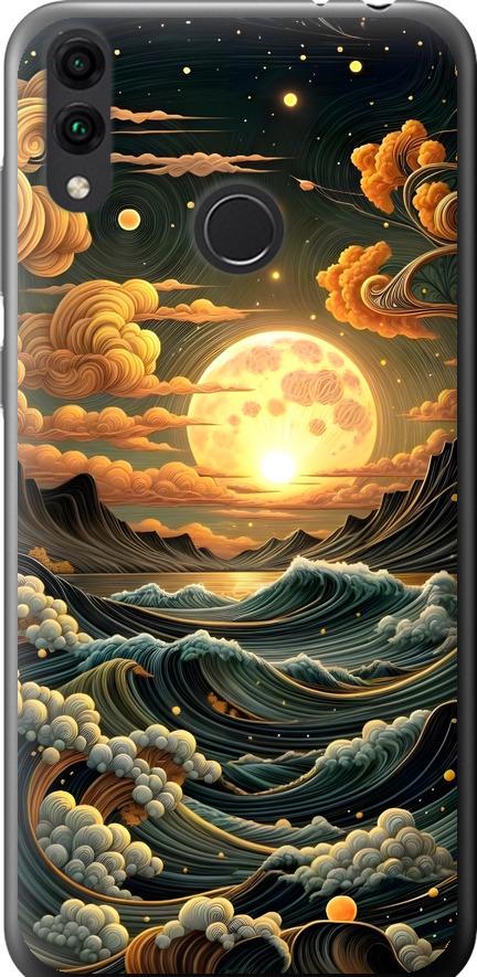 Чехол на Huawei Honor 8C Арт волны (6332u-1590-42517)