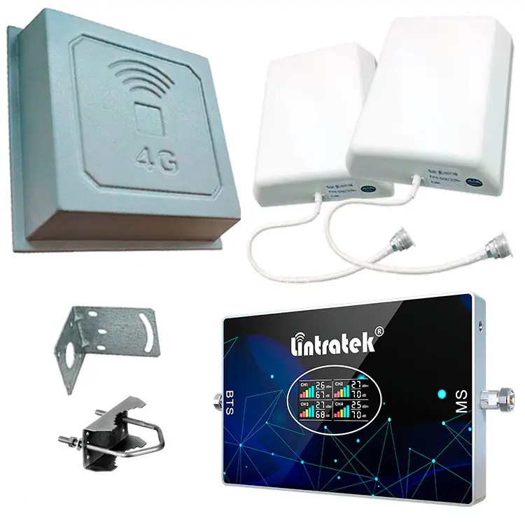 Комплект Lintratek KW20L-GDWL підсилювач зв'язку всечастотний та інтернету з 3 антенами (29633388)