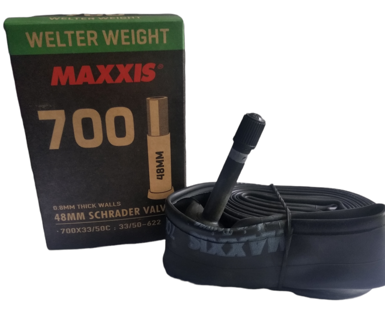 Велокамера Maxxis 700x33 мм/50C Welter Weight AV 48 мм (4717784040066)