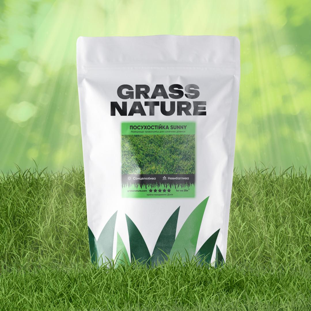 Насіння газонної трави GrassNature Sunny посухостійка 3 кг (24463274)