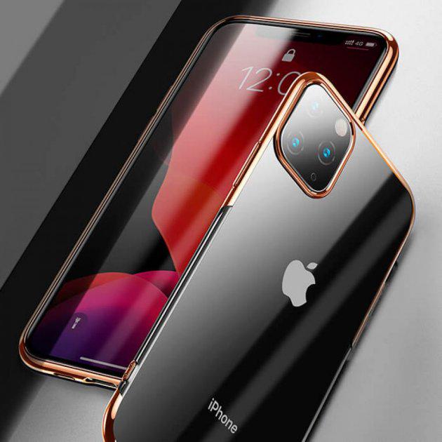 Силиконовый чехол накладка Baseus Shining Case для iPhone 11 Pro Max 6.5inch Золотистый - фото 2