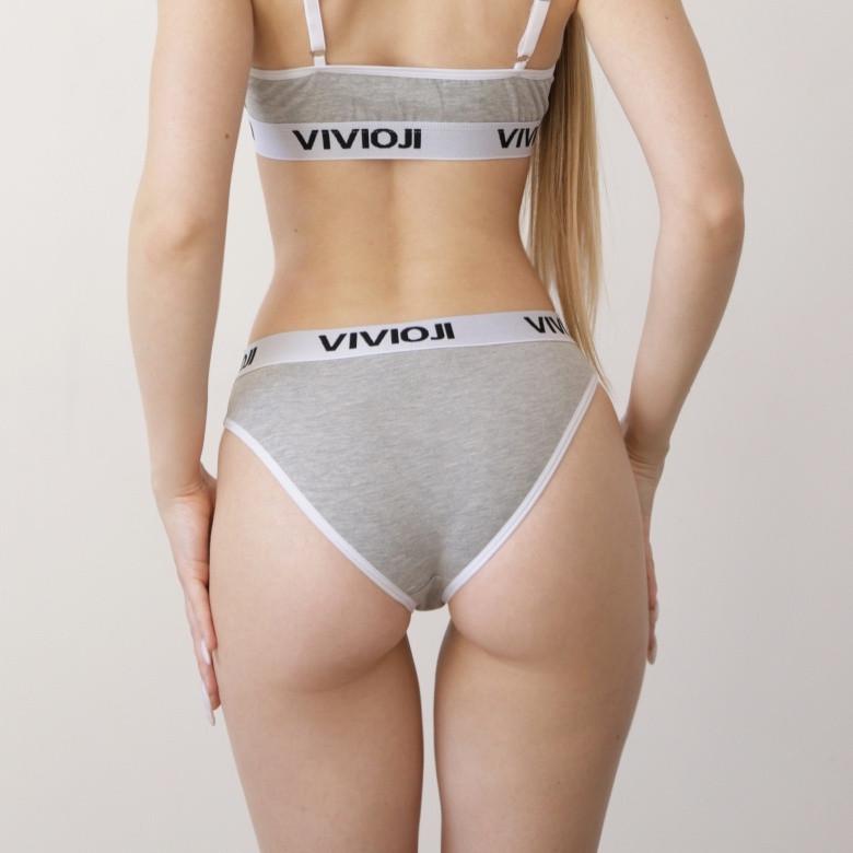Трусы женские бразильяны Vivioji TRW-24-1 S Серый (14090)