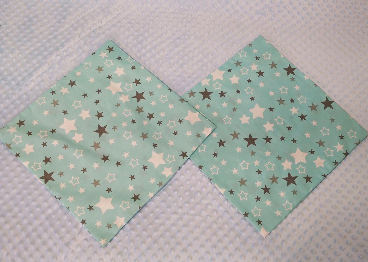 Наволочка на диванну подушку Зірки бязь Бірюзовий - фото 4 Наволочка на диванну подушку Зірки бязь Бірюзовий - фото 4