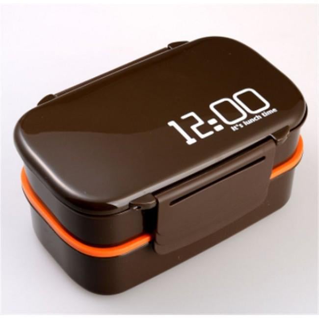 Ланч-бокс 12:00 2 яруса 1400 мл Коричневый