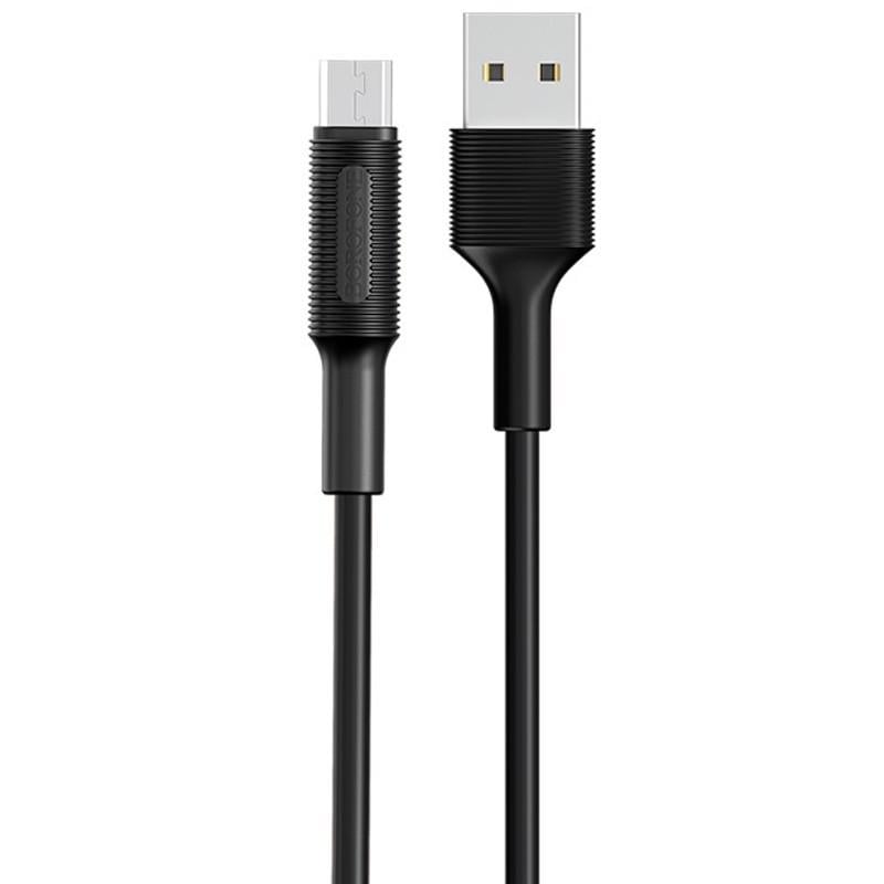 Дата кабель Borofone BX1 EzSync USB to MicroUSB 1 м Black