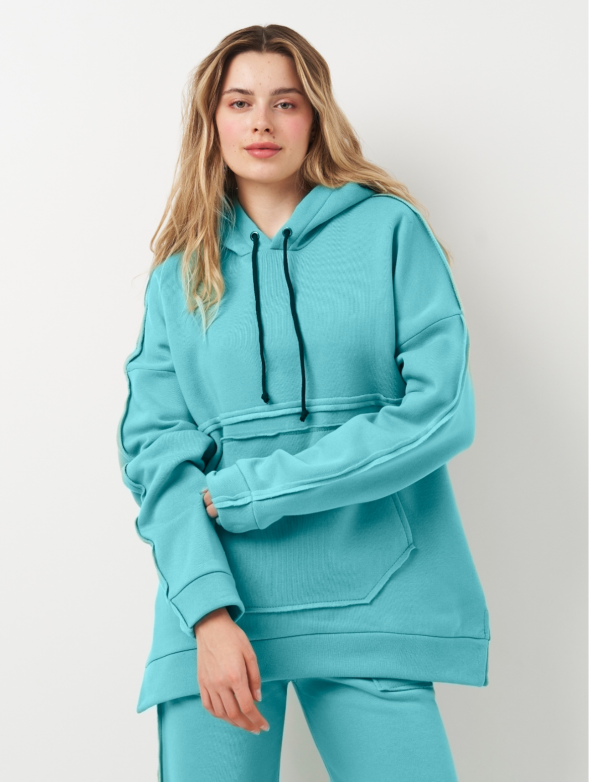 Спортивный костюм утепленный Вилена женский р. 56 Голубой (2288073103) - фото 4 Спортивный костюм утепленный Вилена женский р. 56 Голубой (2288073103) - фото 4