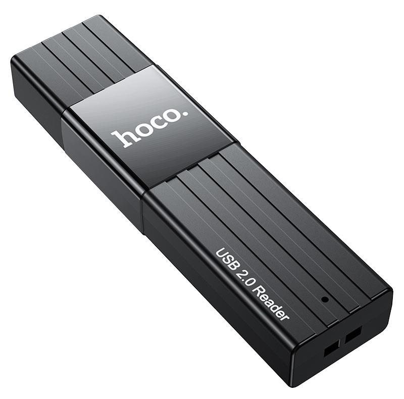 Картридер HOCO Mindful HB20 USB 2.0 SD/TF Черный (207713) - фото 2