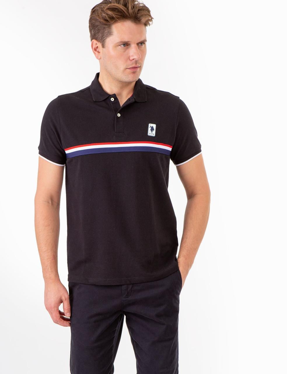 Поло чоловіче U.S. Polo ASSN PIECED SIGNATURE STRIPE XL Чорний (2235407612) Поло чоловіче U.S. Polo ASSN PIECED SIGNATURE STRIPE XL Чорний (2235407612)