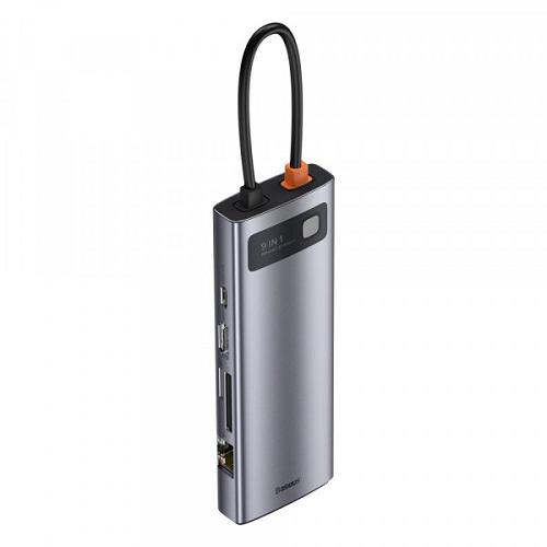 Док-станция Baseus CAHUB-CU0G USB-C Power Delivery 100W 9в1 Grey (10920358) - фото 2