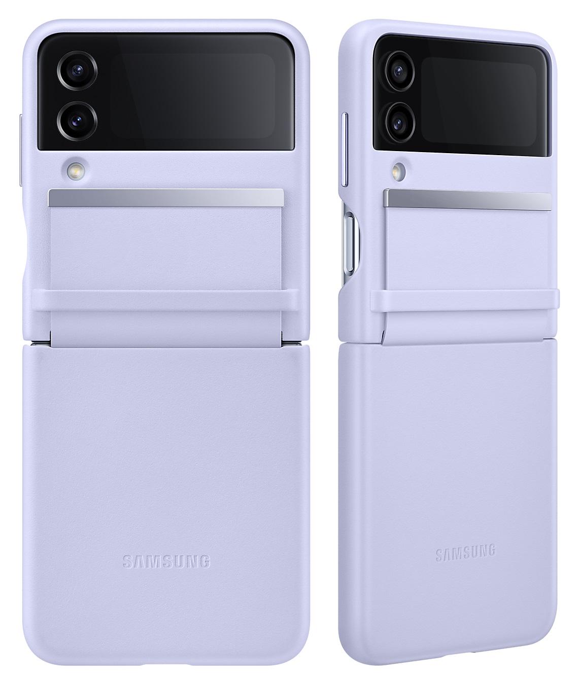 Чехол кожаный противоударный Leather Cover EF-VF721LLEGUA SM-F711 для Samsung Galaxy Z Flip4 Lavender Чехол кожаный противоударный Leather Cover EF-VF721LLEGUA SM-F711 для Samsung Galaxy Z Flip4 Lavender