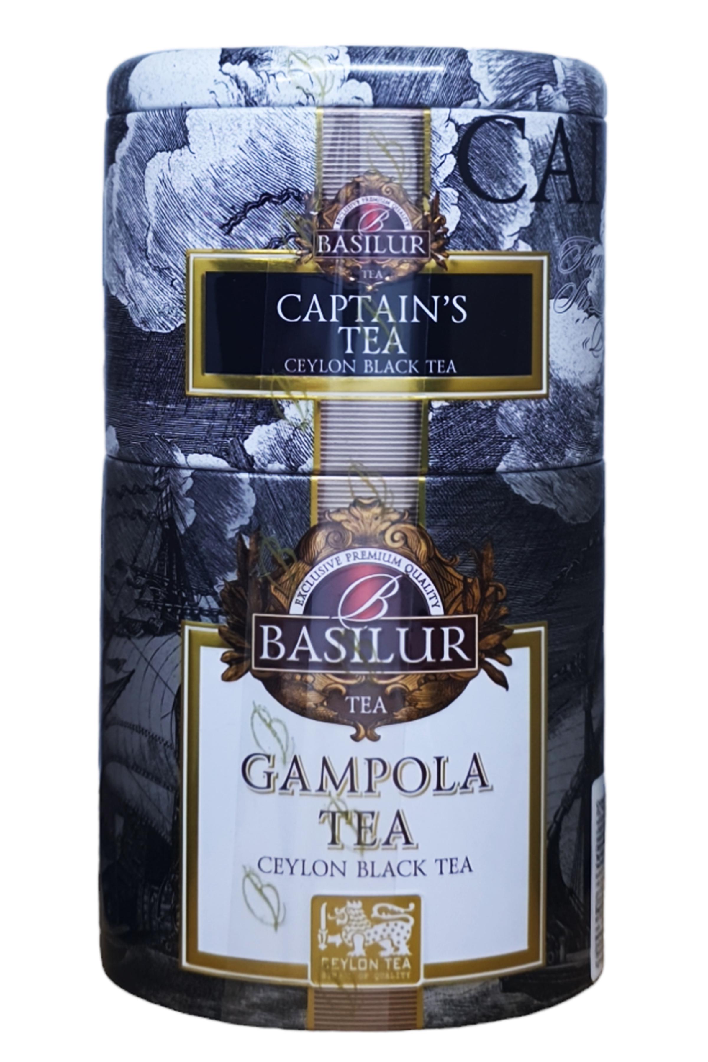 Чай черный Basilur Captain's & Gampola Tea с тропическими фруктами в металлической банке 100 г (58859)