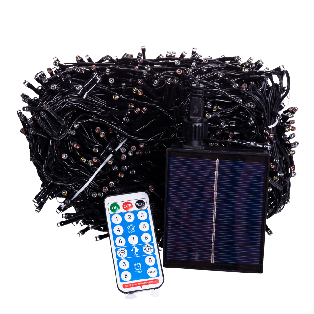 Гирлянда Нить уличная 1000 LED на солнечной батарее 100 м с пультом Мультиколор (21-107-SB1000L100MBML) - фото 3 Гирлянда Нить уличная 1000 LED на солнечной батарее 100 м с пультом Мультиколор (21-107-SB1000L100MBML) - фото 3