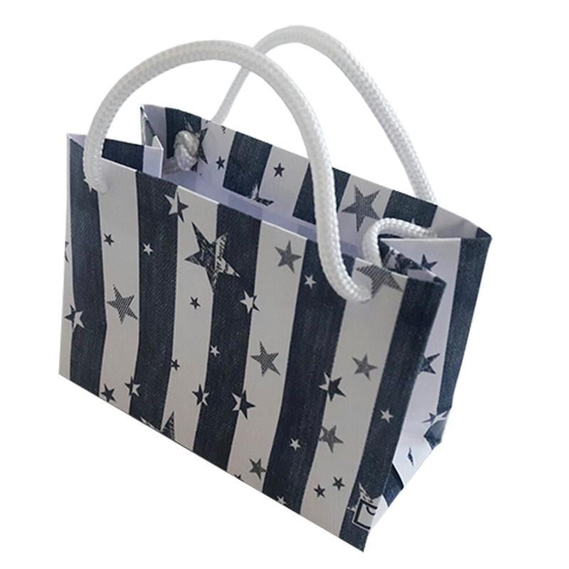 Пакет подарунковий ППМ Зірки 5 шт. 80х110х50 мм Синій