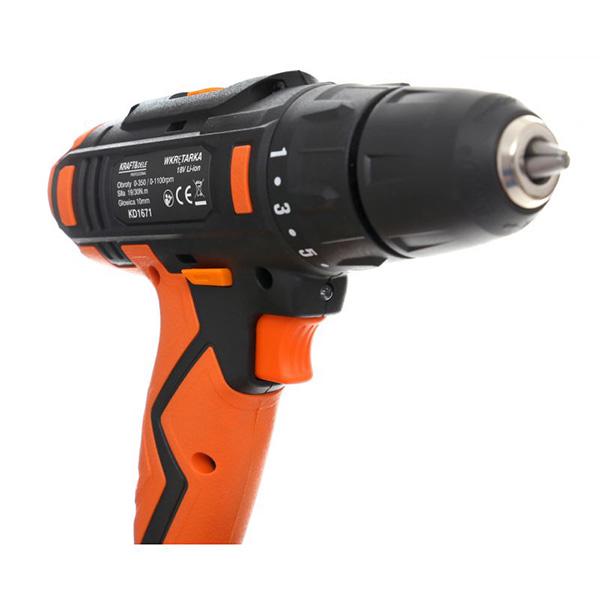 Дрель-шуруповерт аккумуляторный Kraft&Dele 18 В/1,3 Ач Li-Ion сверла/биты (KD1671) - фото 13 Дрель-шуруповерт аккумуляторный Kraft&Dele 18 В/1,3 Ач Li-Ion сверла/биты (KD1671) - фото 13