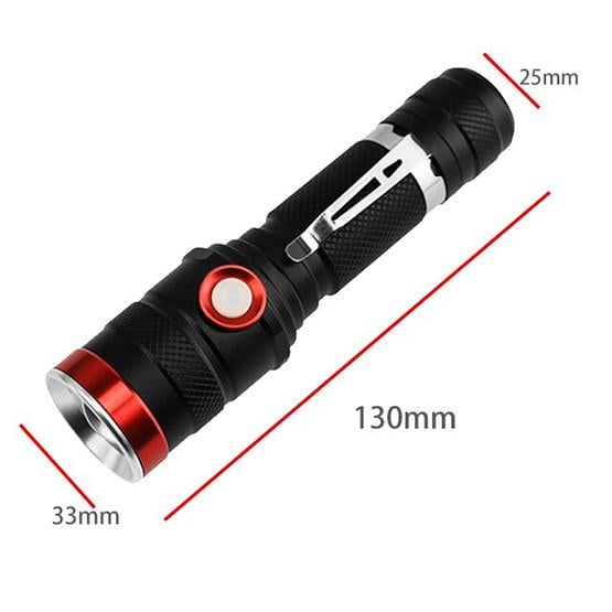 Фонарь ручной X-Balog BL-736-T6 USB с фокусировкой и клипсой (1062724717) - фото 6 Фонарь ручной X-Balog BL-736-T6 USB с фокусировкой и клипсой (1062724717) - фото 6