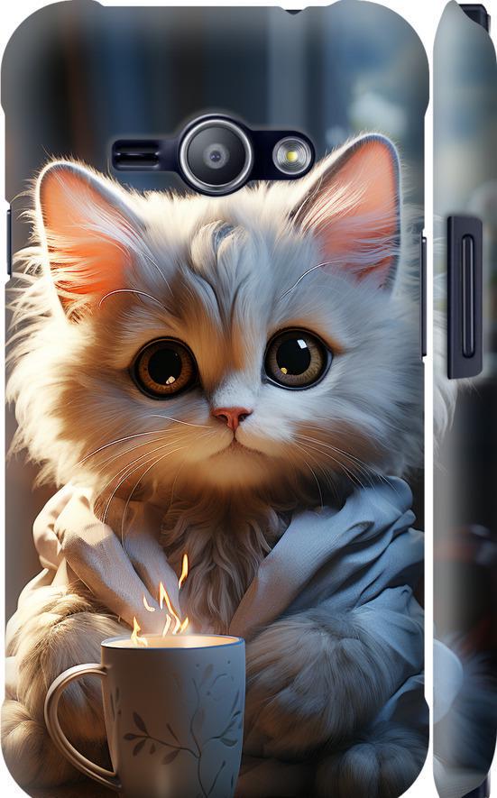 Чехол на Samsung Galaxy J1 Ace J110H White cat (5646m-215-42517)