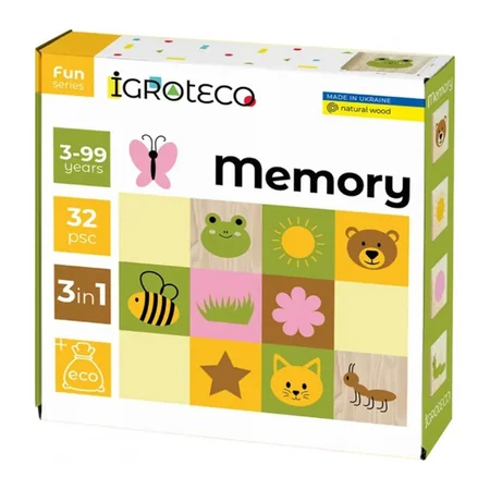 Настільна гра дитяча "Меморі 3в1" 900644 32 елементи (7981)