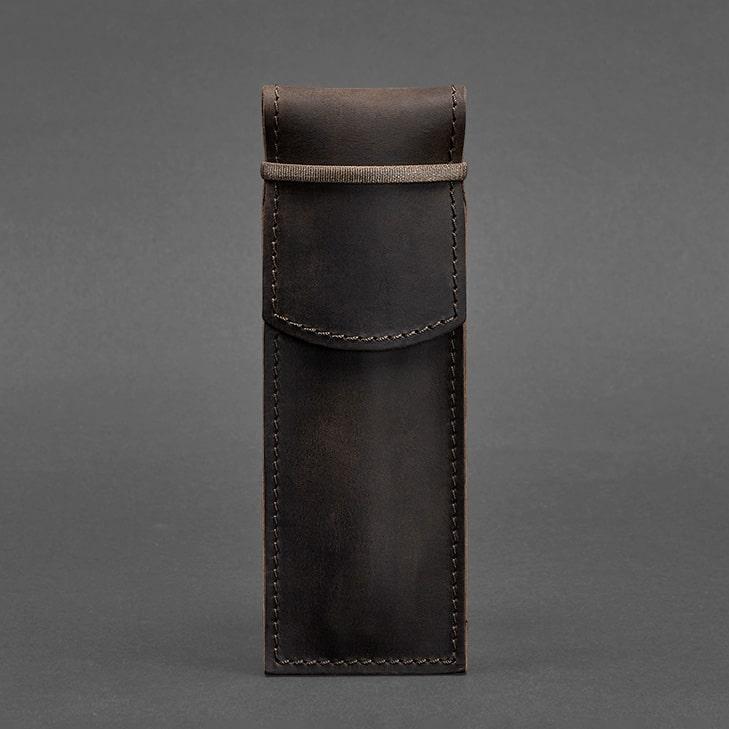 Чехол кожаный для ручек 1.0 Crazy Horse Темно-коричневый (A-026083) - фото 3 Чехол кожаный для ручек 1.0 Crazy Horse Темно-коричневый (A-026083) - фото 3