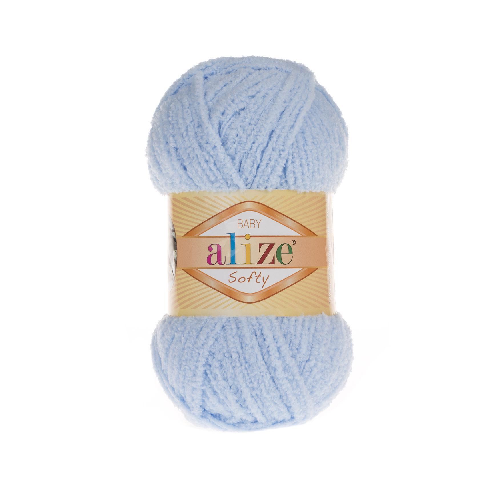 Пряжа Alize Softy 183 светло-голубой (2626) Пряжа Alize Softy 183 светло-голубой (2626)