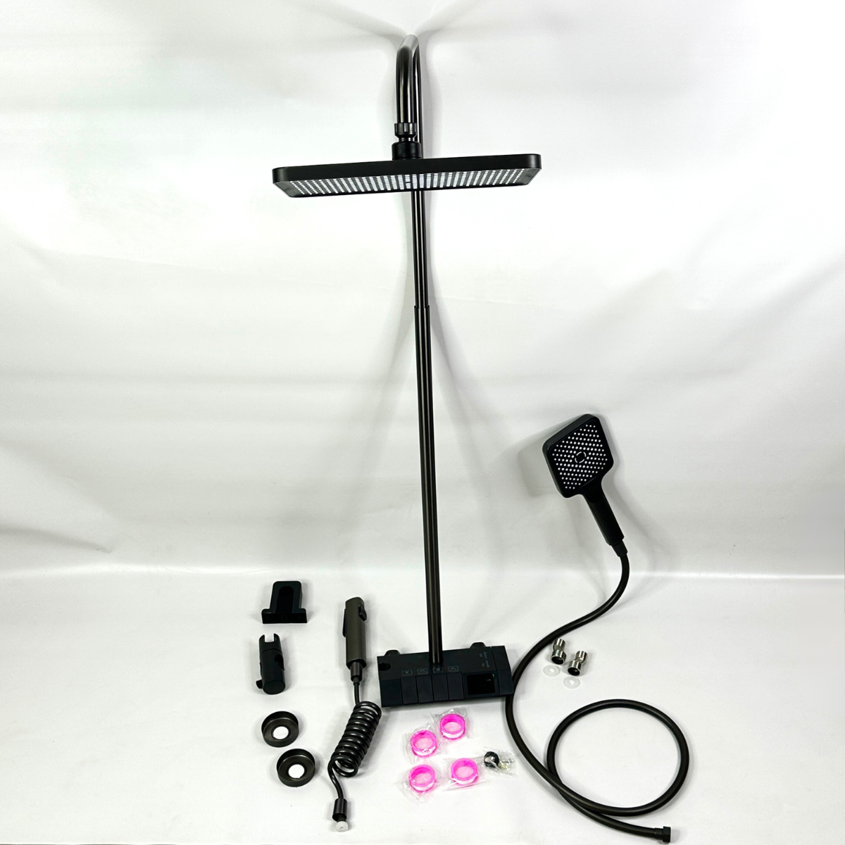 Душова система настінна Shower Series з термостатом і дисплеєм Чорний/Хром (AA6-6-Black/Chrome) - фото 11 Душова система настінна Shower Series з термостатом і дисплеєм Чорний/Хром (AA6-6-Black/Chrome) - фото 11