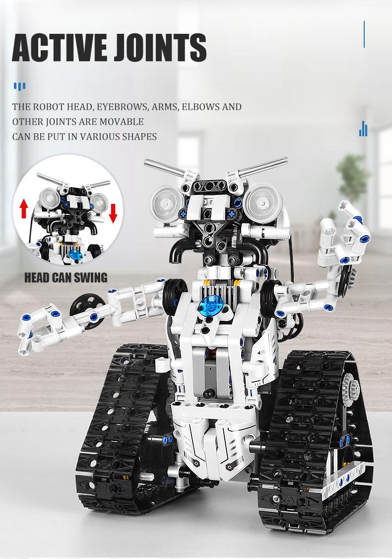 Конструктор робот на радиоуправлении Transbot STEM RC Control WALL-E ВОЛЛ-И 3в1 программируемый 606 дет. (15046) - фото 8