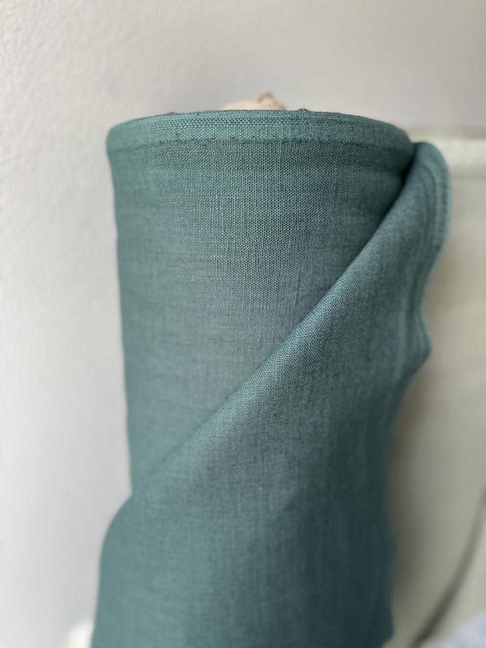 Тканина LINEN PLUS лляна 143 см 547 Зелений - фото 1