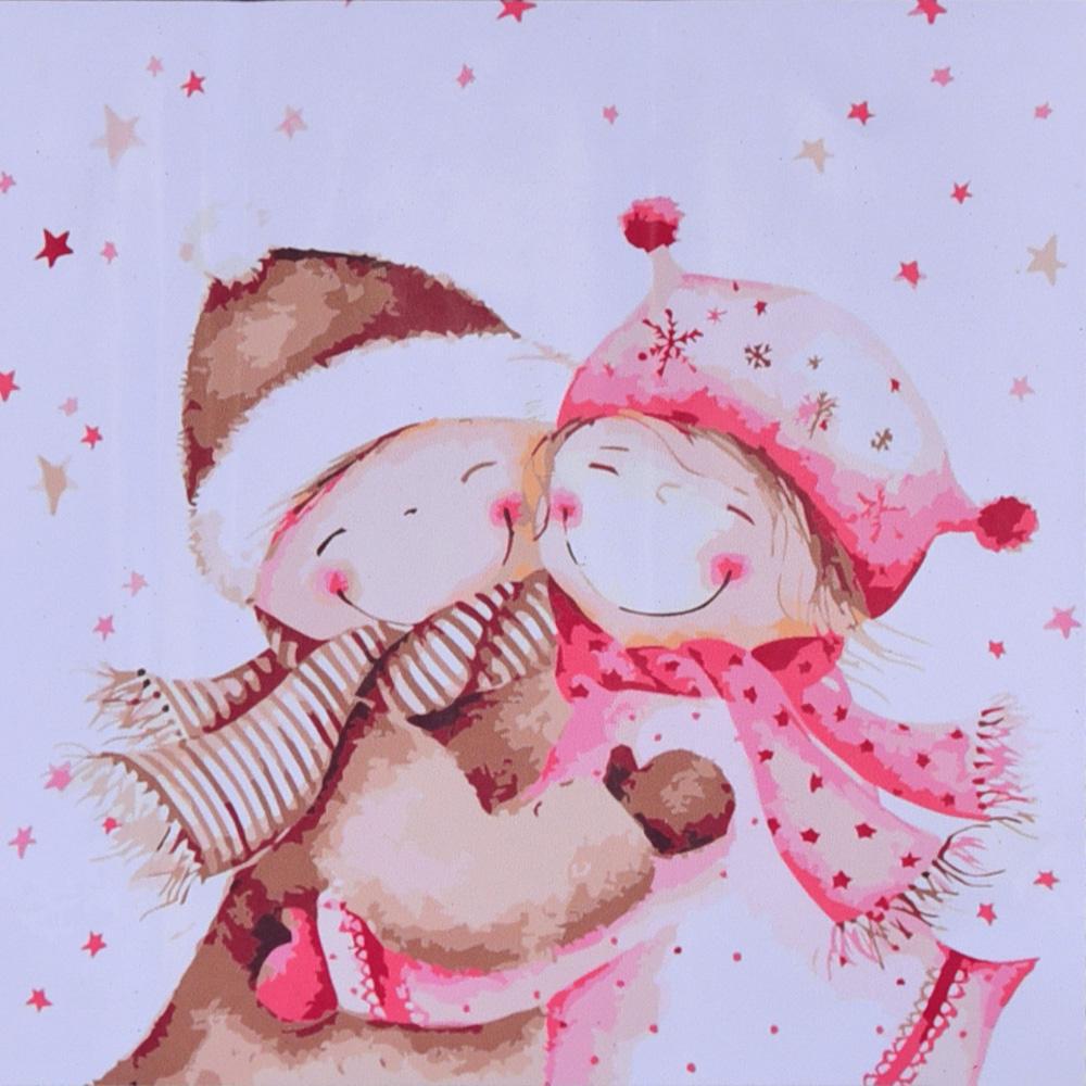 Картина по номерам Strateg Премиум Объем детей с лаком и уровнем 40x40 см (SK067)