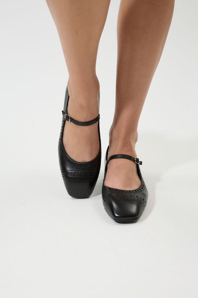 Балетки LONZA кожаные р. 37 Черный (191747) - фото 3