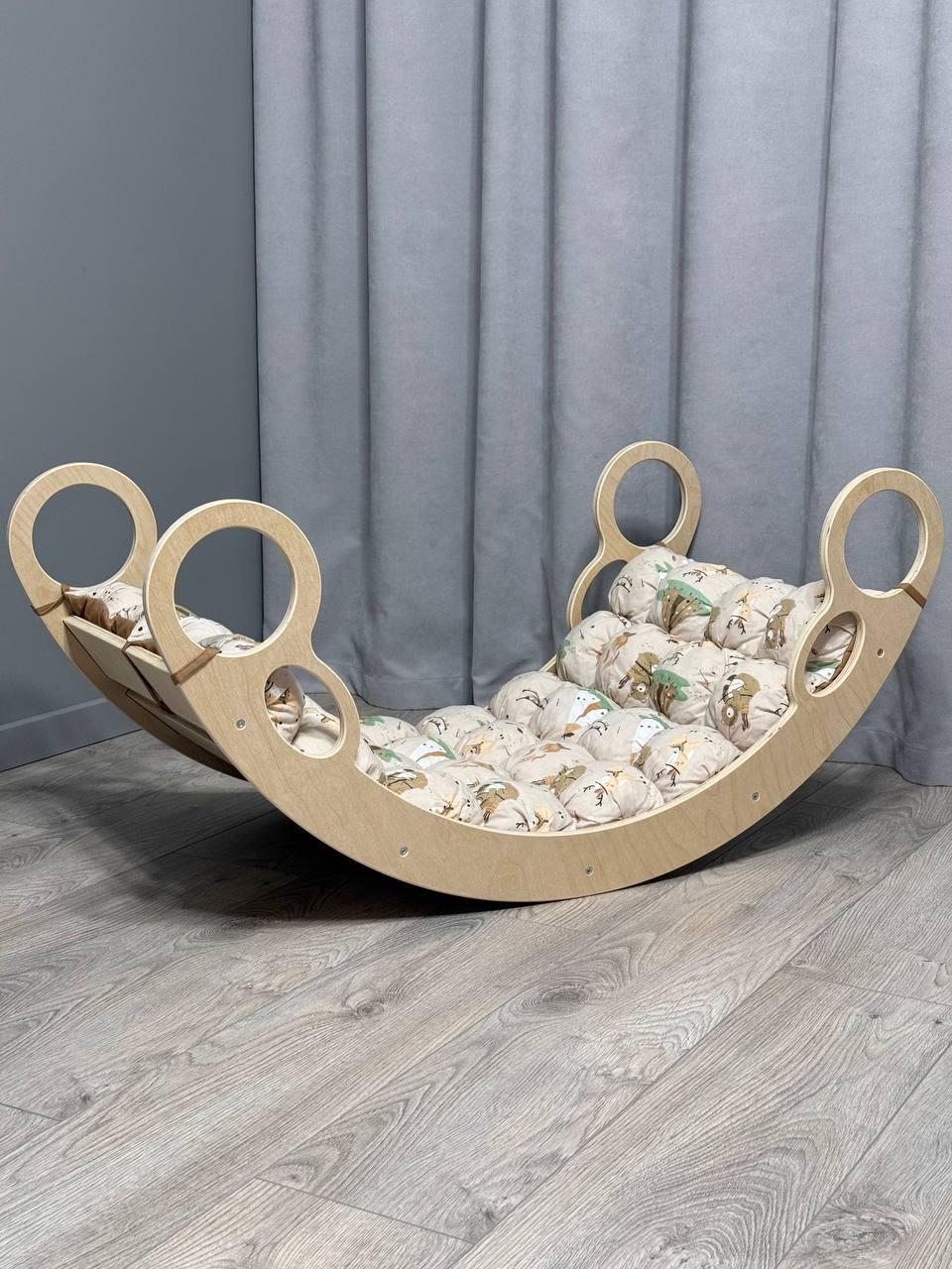 Детская кроватка качалка-балансир БОНБОН 80 с матрасом (0080/Б)