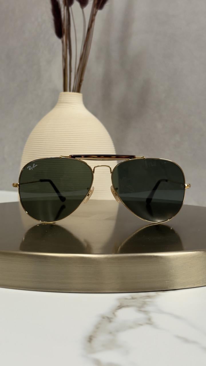Солнцезащитные очки Ray-Ban RB3029 L2112 Outdoorsman II Aviator Gold/Green