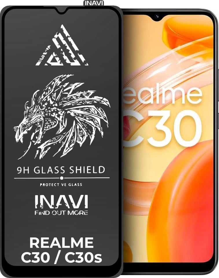 Захисне скло INAVI Realme C30/C30S (Full Glue)