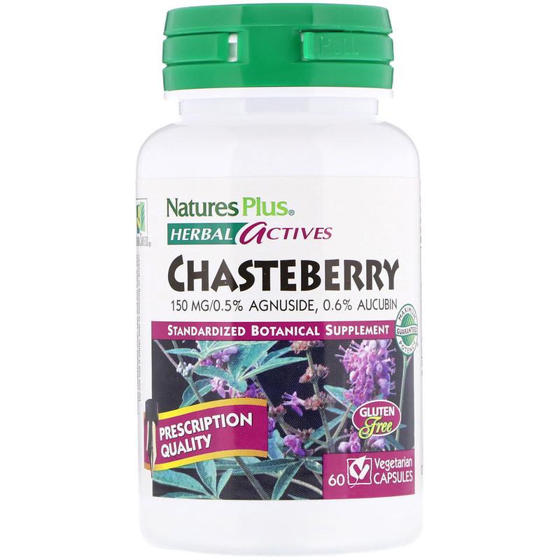 Натуральна добавка для імунітету Nature's Plus Herbal Actives Chasteberry 150 мг 60 Caps