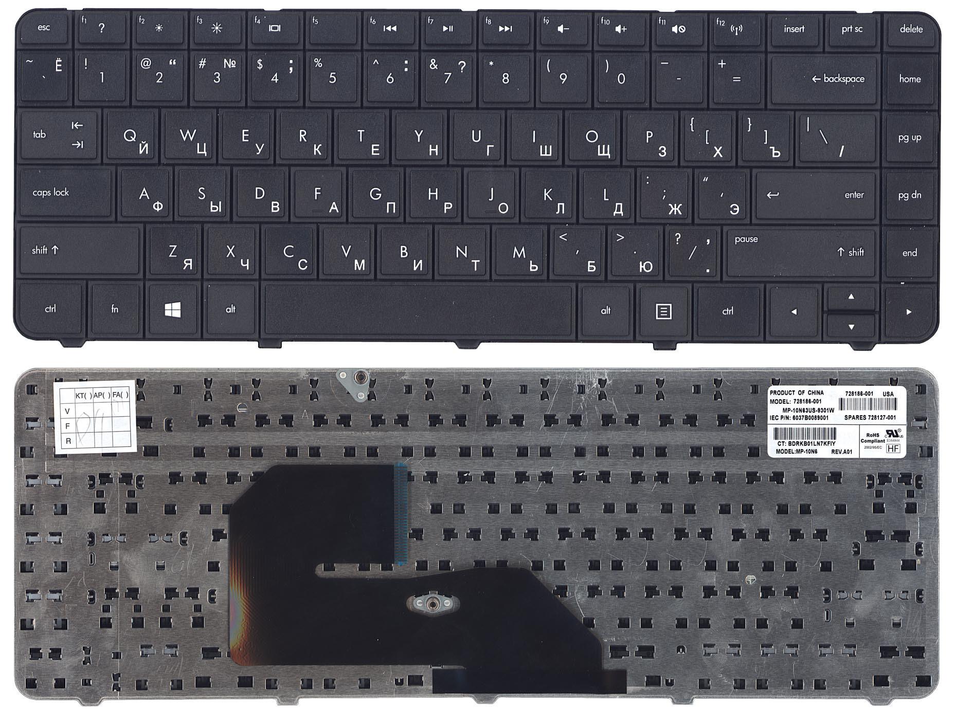 Клавиатура для ноутбука HP ProBook 242 G1 Black