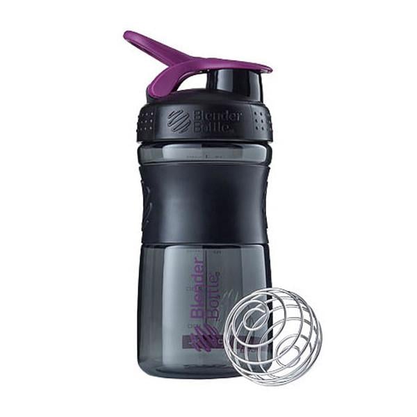 Шейкер спортивный Blender Bottle SportMixer 20 oz 590 ml Black/Plum - фото 1