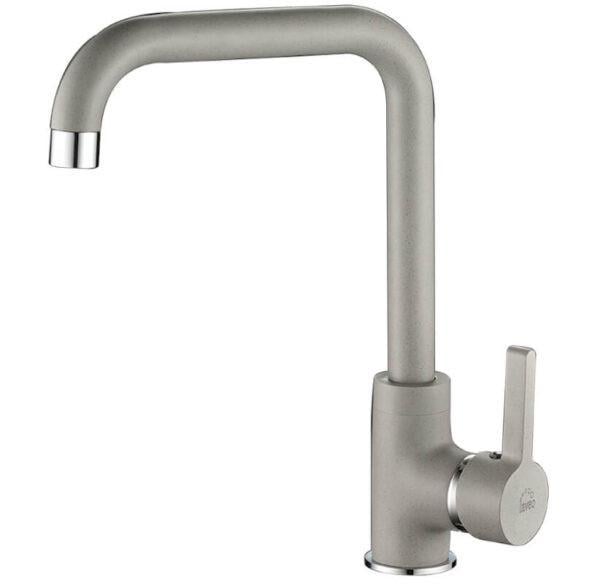 Змішувач Laveo LENA для мийки з виливом L Сірий/Гранітовий (BKU_965D)