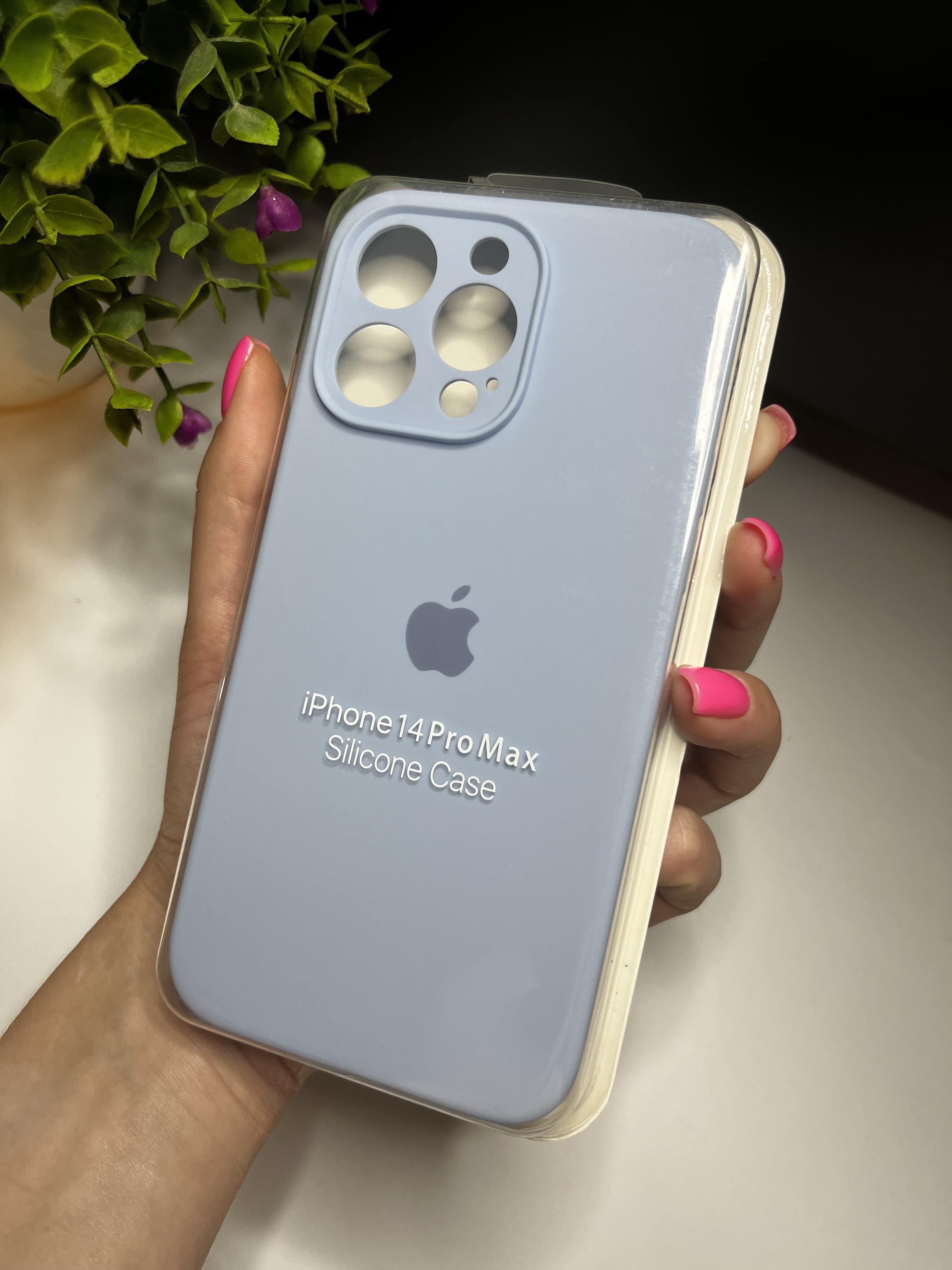 Чехол накладка на iPhone (Айфон) 14 Pro Max закрытый низ и закрытая камера silicone case full camera Apple