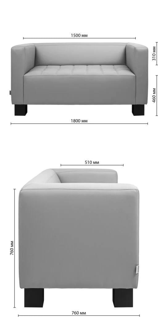 Диван Space екошкіра Cloud 180х76х76 см White (rich_sofa_00593) - фото 4