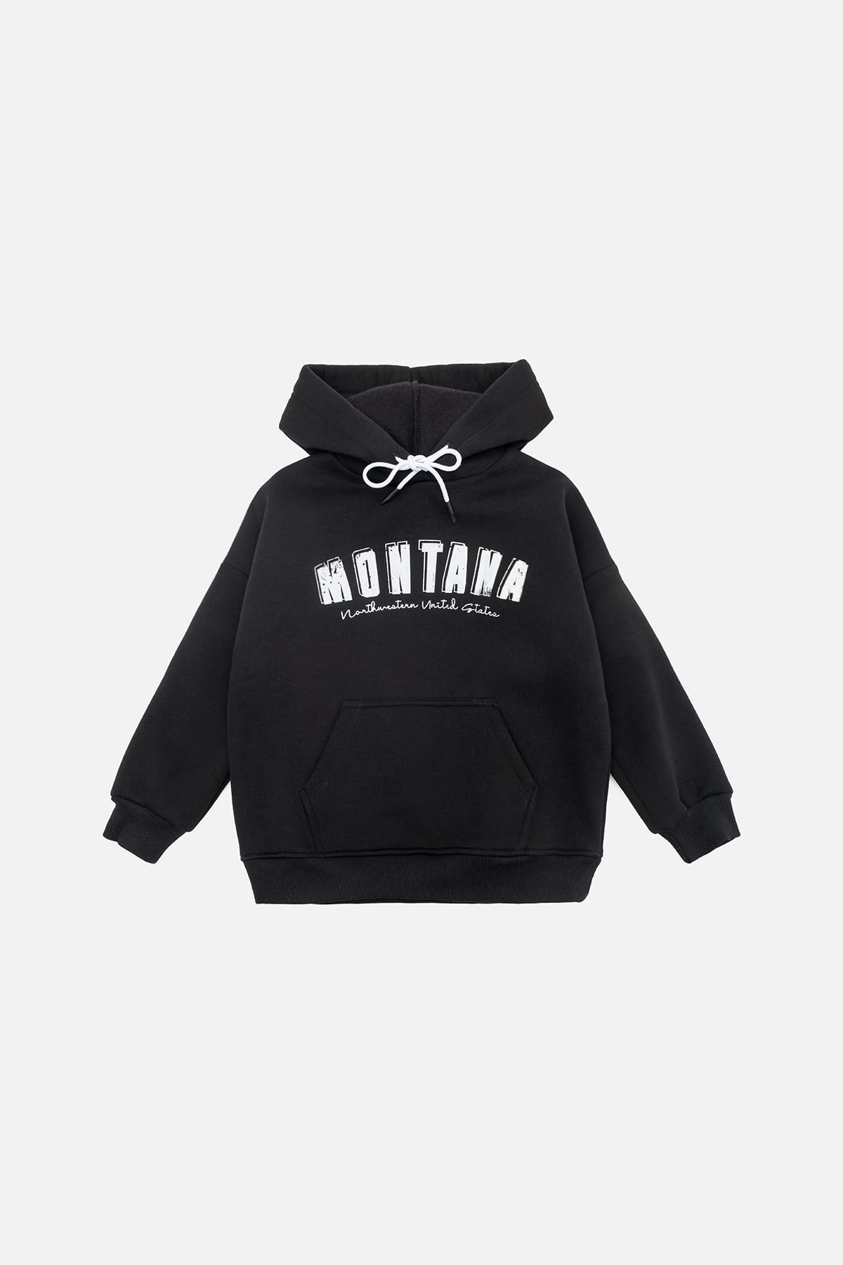 Худи для мальчика ЦБ-00230118 128 см Черный (28575761)